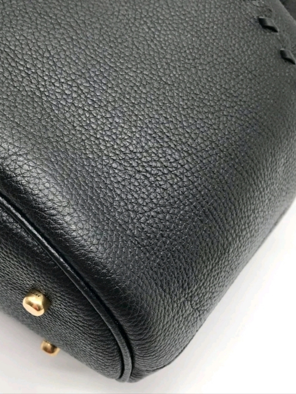 NWOT Coach Blk Pebbled Leather Lora Whipstitch Bucket Bag Detachable Crossbody - Picture 7 of 16